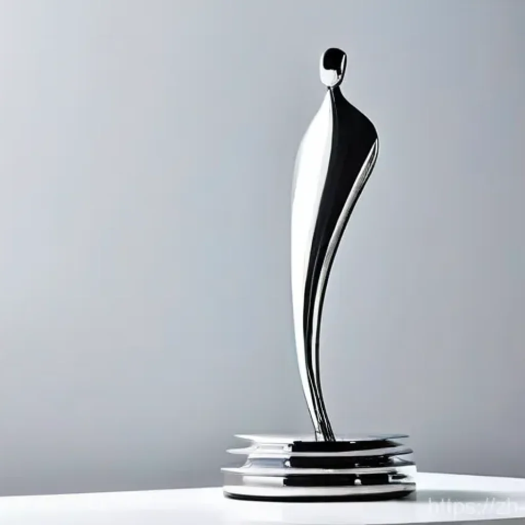 금속공예와 스마트 머티리얼 - **"A visually striking, intricate abstract sculpture crafted from polished Shape Memory Alloy (SMA) ...