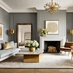 금속공예와 조명 디자인 - **Prompt 1: A Cozy Living Room with Warm Brass Accents and Soft Lighting**
    "A cozy and inviting ...
