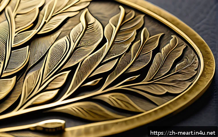 황동 세공 기초 - A close-up image of a handcrafted brass jewelry piece made from soft brass sheet, featuring delicate...